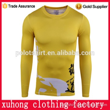 China OEM service logo print DRI fit tech mens fitness compression t shirt